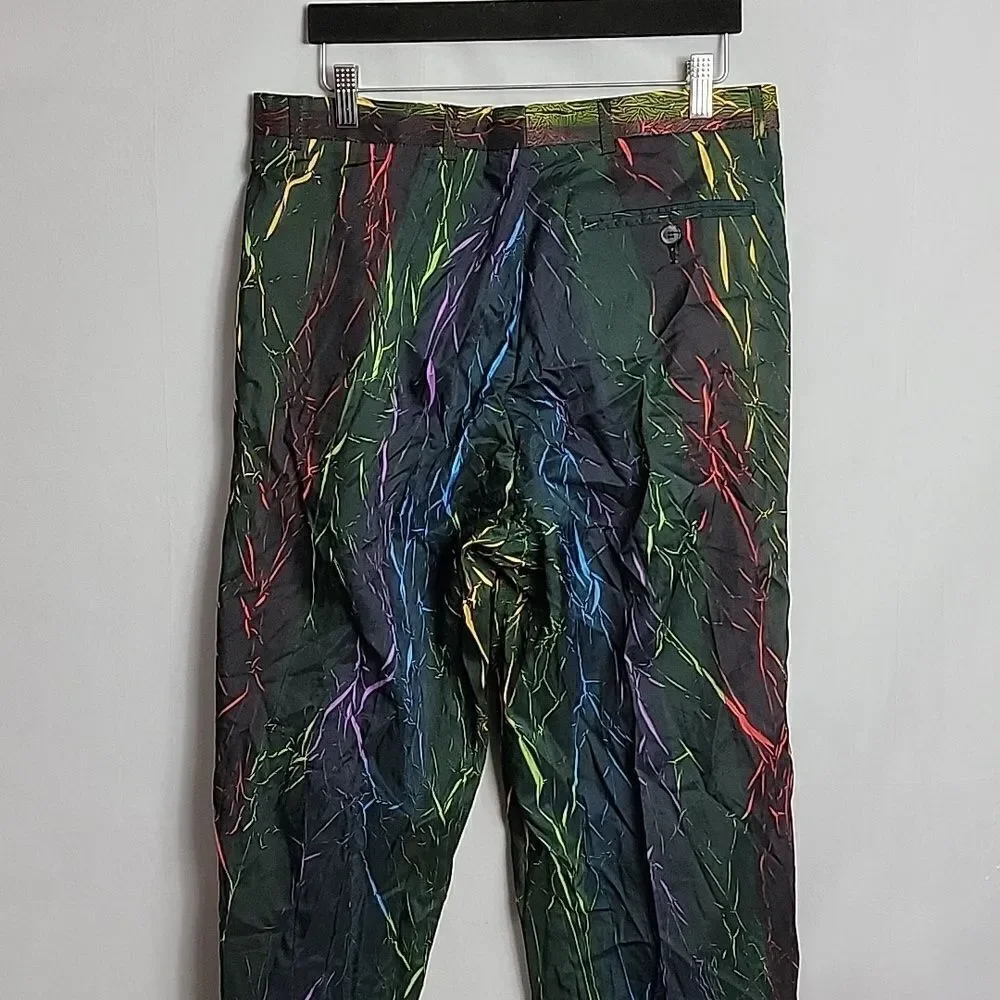 BRAVO USA.. 3 pieces.. Vintage.. pants.. dress suit.. tye dye.. rainbow..
